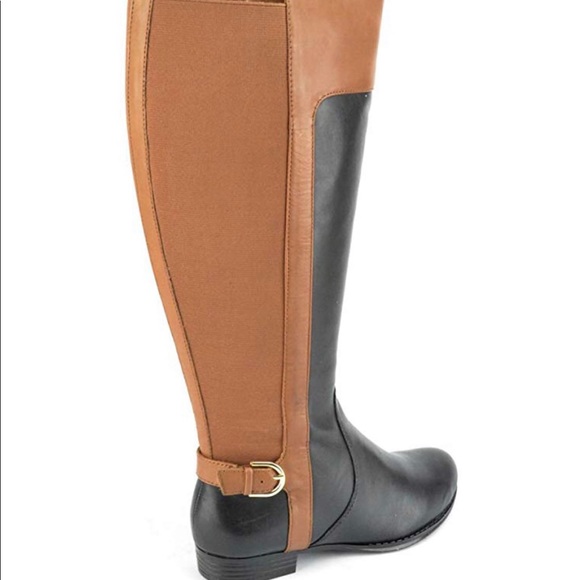 Toby leather riding boots two tone medium calf NWT - Picture 7 of 8